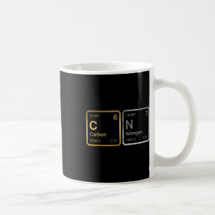 Caneca De Café 67 Carbono Nitrogênio Ciência Química Tabela Perió