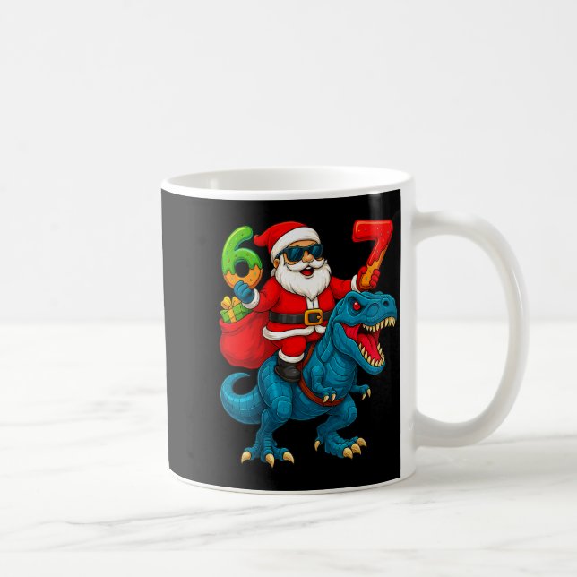 Caneca De Café 67 Christmas 6 7 Meme Funny Santa Six Seven Xmas B (Direita)