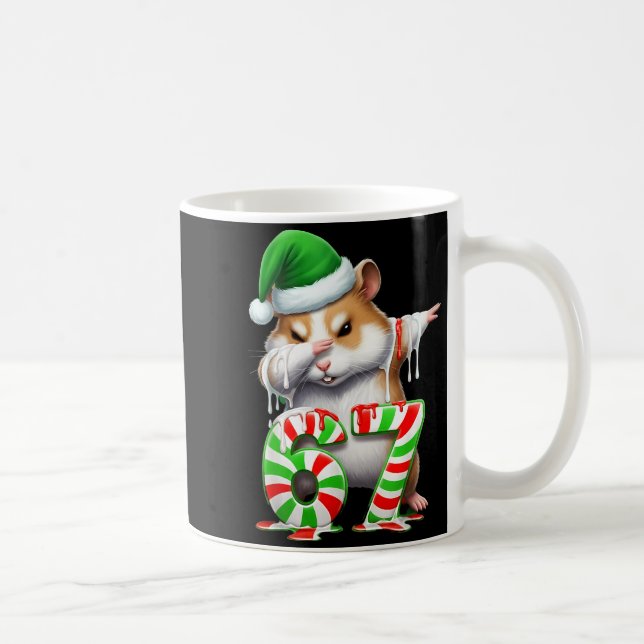 Caneca De Café 67 Christmas Funny 67 Brainrot Youth Kids Hamster  (Direita)
