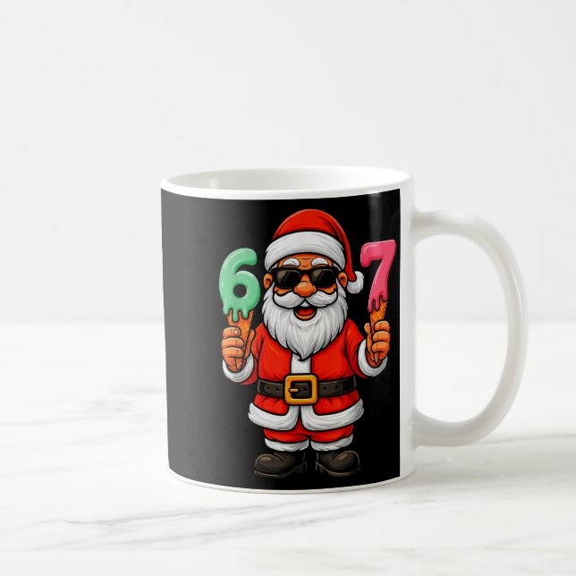 Caneca De Café 67 Christmas Funny Six Seven Ice Cream Meme 67 Chr (Direita)