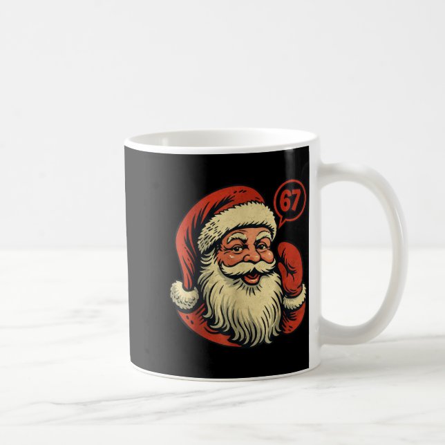 Caneca De Café 67 Christmas Funny Six Seven Meme 6_7 Shirt Santa  (Direita)