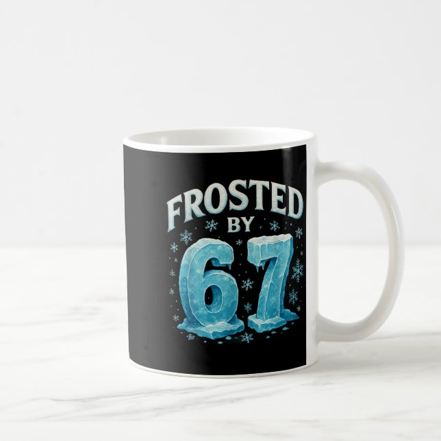 Caneca De Café 67 Christmas Ice Frost Cold 6 7 Internet Meme Xmas (Direita)