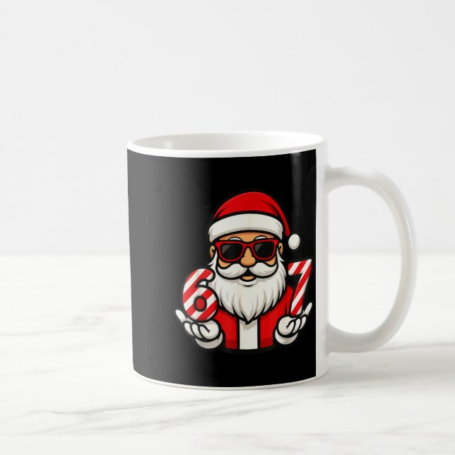 Caneca De Café 67 Christmas Meme Six Funny Santa  (Direita)