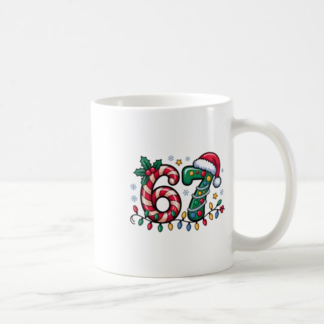 Caneca De Café 67 Christmas Meme Six Seven Xmas Funny Boys Girls  (Direita)