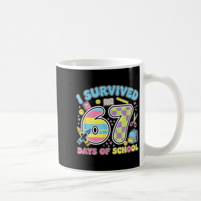 Caneca De Café 67 Clroom Milestone Cute Pastel Kids Humor  (Direita)