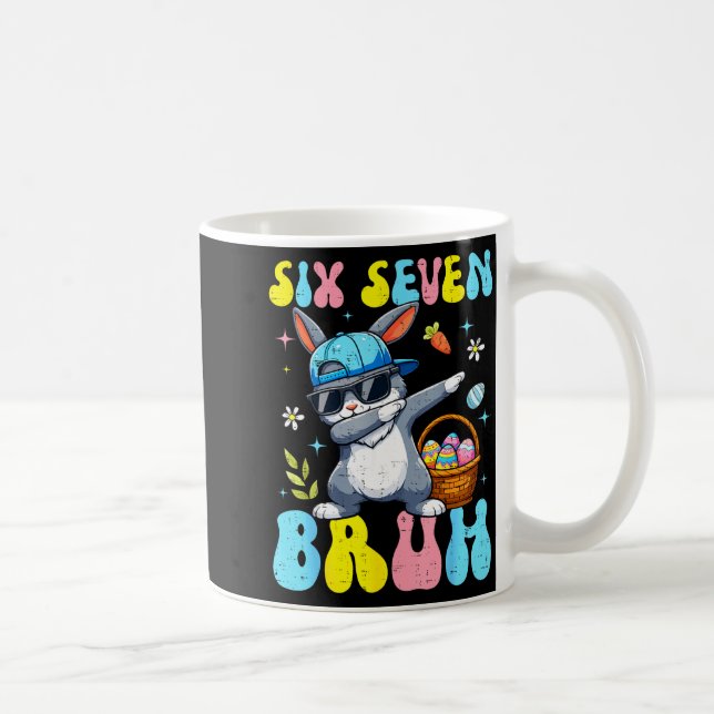 Caneca De Café 67 Coelho do Dia de Páscoa Seis Sete Bruh Bunny Da (Direita)