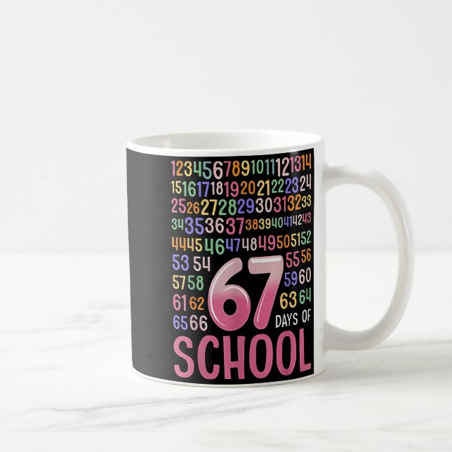 Caneca De Café 67 Day Of School Six Seven Meme For Students Teach (Direita)