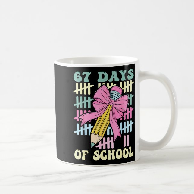 Caneca De Café 67 Days Of School Cool Teacher Design  (Direita)