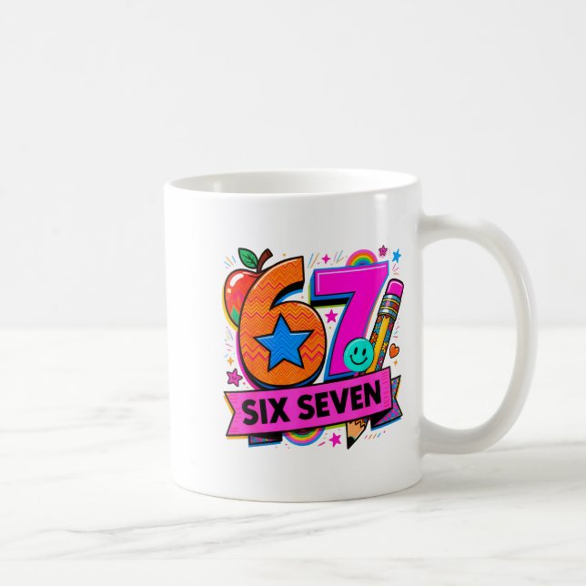 Caneca De Café 67 Days School 67 Six Seven Funny 67 Teachers Stud (Direita)