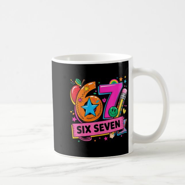 Caneca De Café 67 Days School 67 Six Seven Teachers Students Meme (Direita)