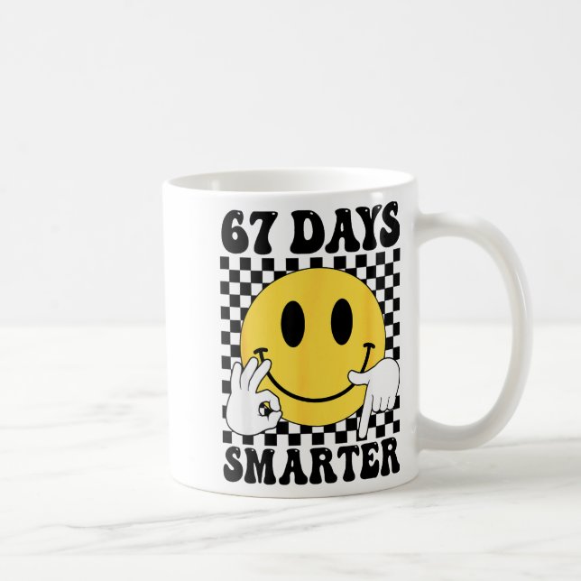 Caneca De Café 67 Days Smarter Funny Six Seven 6 7 Gen Alpha Slan (Direita)