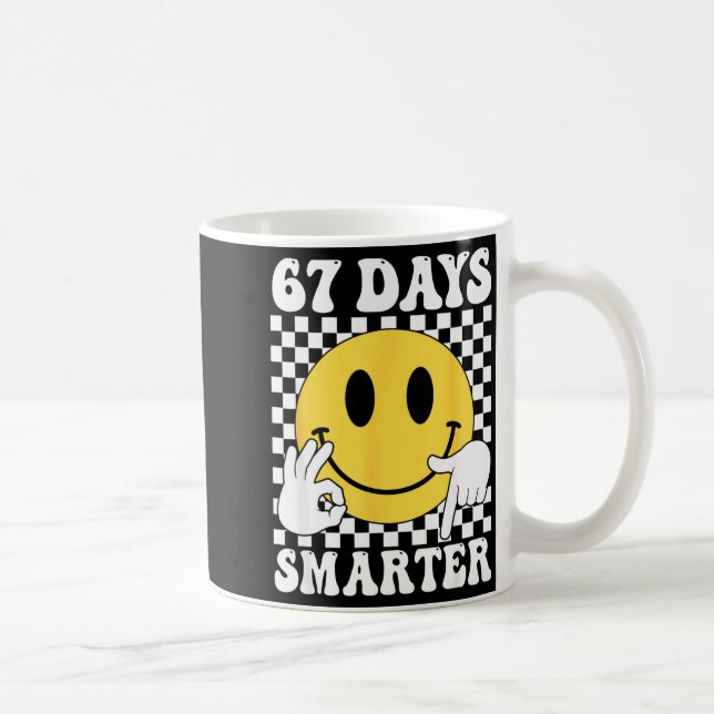Caneca De Café 67 Days Smarter Funny Six Seven 6 7 Gen Alpha Slan (Direita)