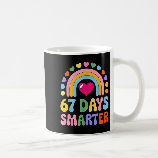Caneca De Café 67 Days Smarter Happy Teacher Back To School Celeb (Direita)
