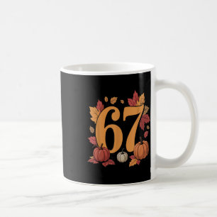 Caneca De Café 67 Design de Abóbora de Outono para Fãs de Outono