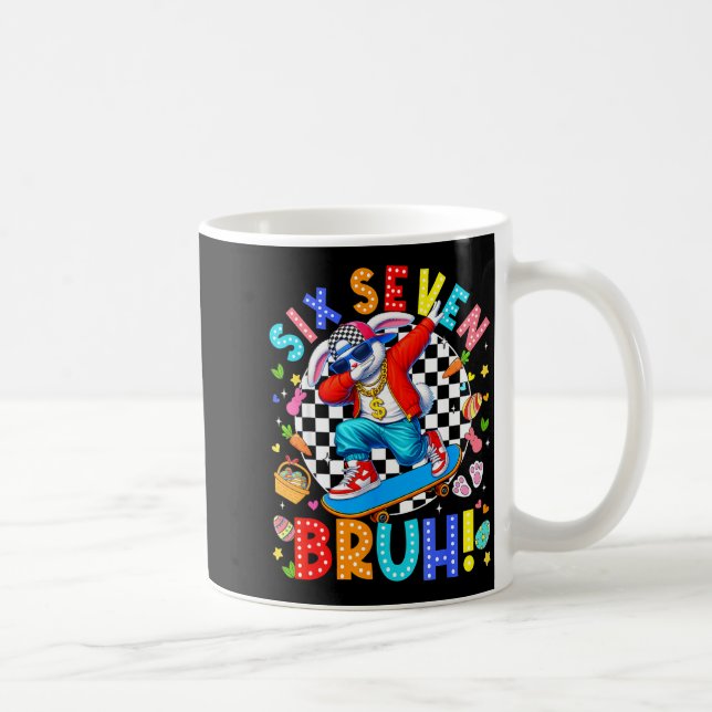 Caneca De Café 67 dia de páscoa seis sete bruh coelho coelhinho d (Direita)
