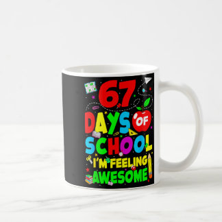 Caneca De Café 67 Dias De Aula Estou Me Sentindo Incrível 100 Dia