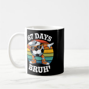 Caneca De Café 67 Dias De Escola Engraçado Bruh Professor Criança