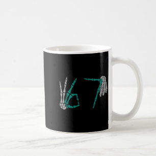 Caneca De Café 67 divertido seis sete gen meme esqueleto vibraçõe