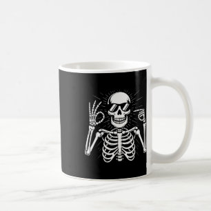 Caneca De Café 67 Esqueleto Seis Sete Halloween 