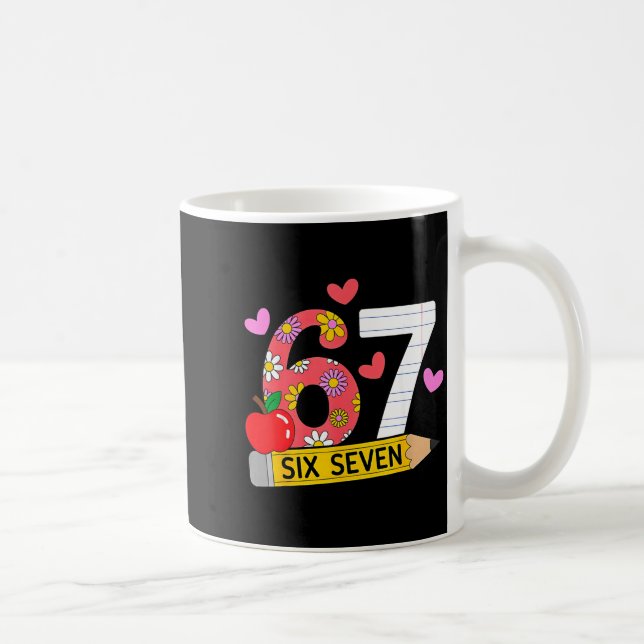 Caneca De Café 67 For Teachers 67 Teacher Six Seven  (Direita)