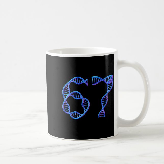 Caneca De Café 67 Funny Number Meme Dna Replication Molecular Bio (Direita)