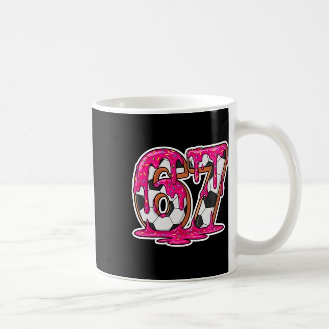 Caneca De Café 67 Futebol Sorvete Drip Brain Rot Meme _1  (Direita)