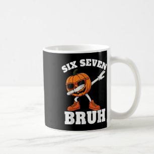 Caneca De Café 67 Halloween Divertido Seis Sete Bruh Meme Brainro
