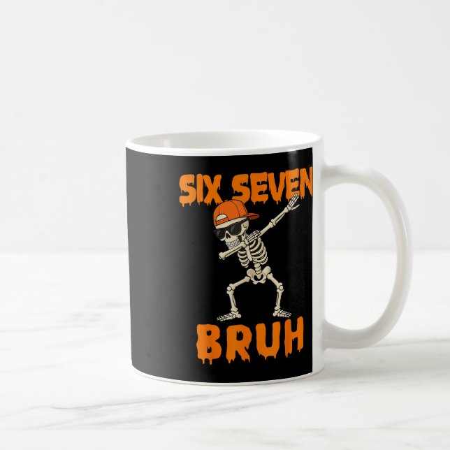Caneca De Café 67 Halloween Divertido Seis Sete Meme Brainrot Abó (Direita)