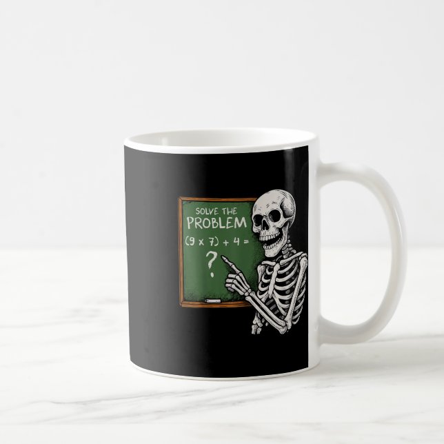 Caneca De Café 67 Halloween Matemática Divertida Seis Sete Meme B (Direita)