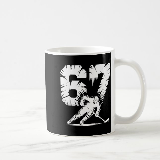 Caneca De Café 67 Hockey Cool Six Seven Gen Alpha Slang Winter St (Direita)