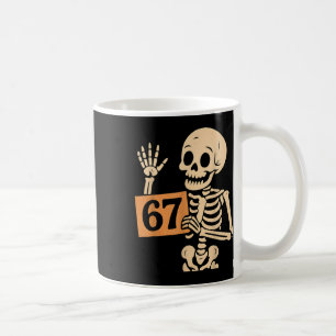 Caneca De Café 67 Humor de Meme 6-7 Esqueleto Engraçado Seis Sete