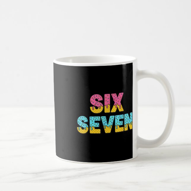 Caneca De Café 67 Ice Cream Drip Meme Funny Six Seven Gen Alpha S (Direita)