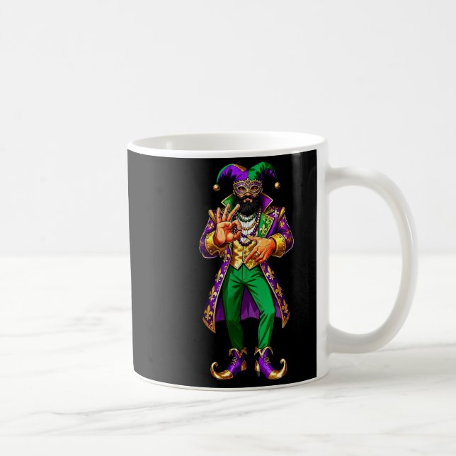 Caneca De Café 67 Jester Man Mardi Gras Six Seven Meme Gen Alpha  (Direita)