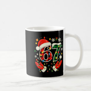 Caneca De Café 67 Luzes Xadrez Vermelhas e Verdes 6 7 Meninos Div