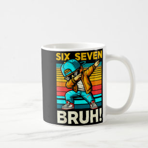 Caneca De Café 67 Meme 6 7 Números Dabbing Seis Sete Bruh Engraça
