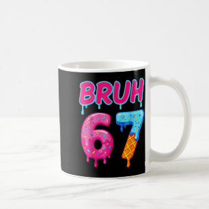 Caneca De Café 67 Meme 6 7 Números Sorvete Seis Sete Bruh Engraça