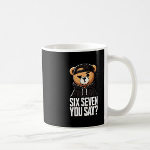 Caneca De Café 67 Meme 6 7 Números Urso Seis Sete Meninos Criança