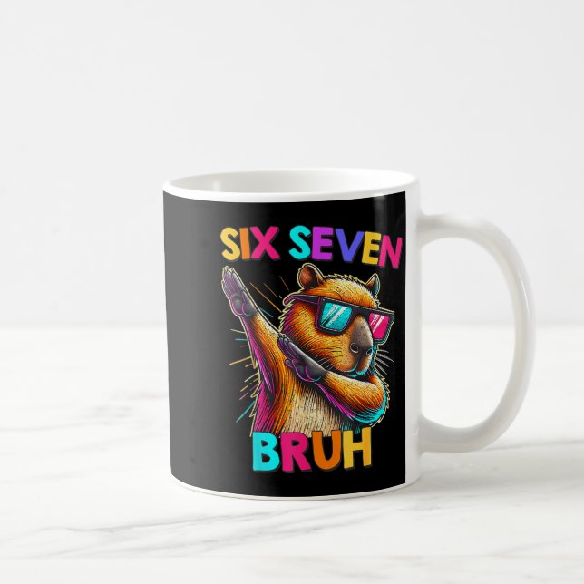 Caneca De Café 67 Meme Capybara Six Seven Bruh Capybara Kids Boys (Direita)
