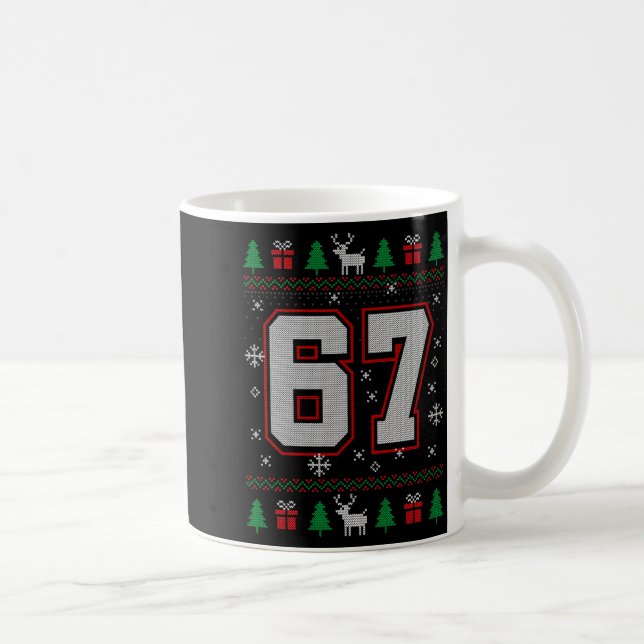 Caneca De Café 67 Meme Christmas Ornaments Ugly Sweater Xmas Cele (Direita)