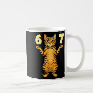 Caneca De Café 67 Meme de Gato Engraçado Gíria Humor Para Adolesc