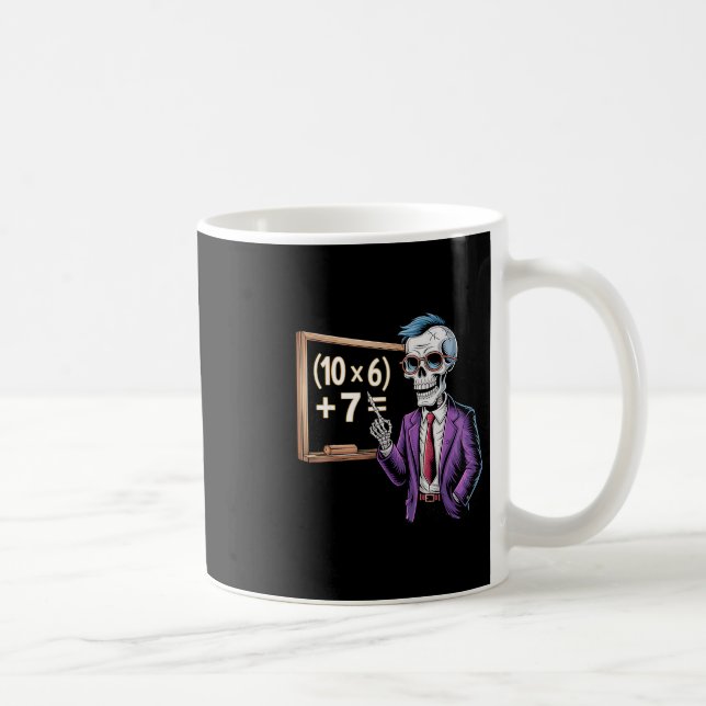 Caneca De Café 67 Meme de Professor de Matemática Brainrot Seis S (Direita)