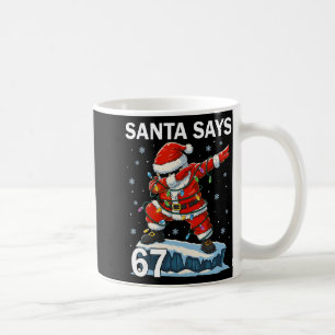 Caneca De Café 67 Meme Divertido Seis Sete Natal 6-7 Meme Papai N