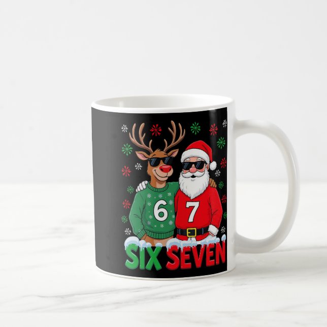 Caneca De Café 67 Meme Engraçado Natal Papai Noel Seis Sete  (Direita)