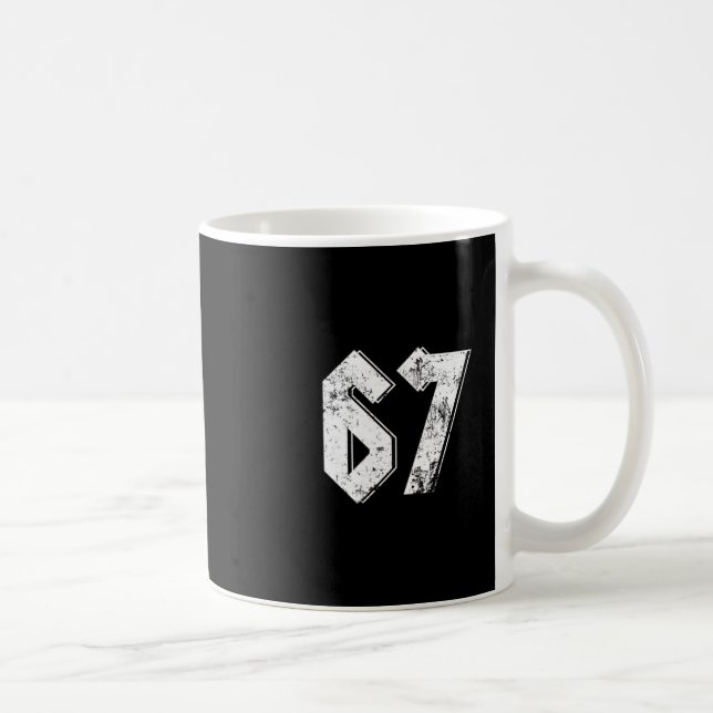 Caneca De Café 67 Meme Engraçado Seis Sete Meme 6 7  (Direita)
