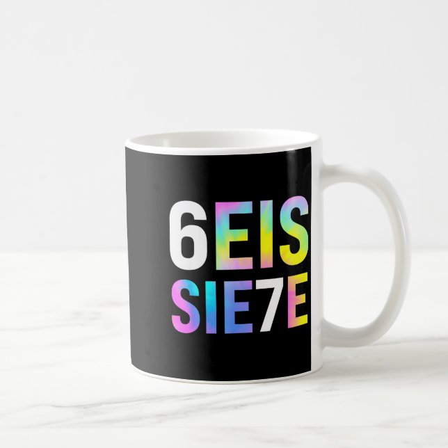 Caneca De Café 67 Meme Espanhol Seis Sete Seis Sete Espanhol Engr (Direita)