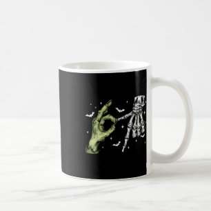 Caneca De Café 67 Meme Esqueleto Mão de Zumbi 6 7 Halloween Seis 