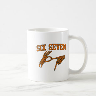 Caneca De Café 67 Meme Esqueleto Mão Halloween Assombrado 6 7 Sei