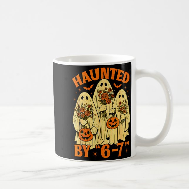 Caneca De Café 67 Meme Fantasma Halloween Engraçado Seis Sete Ger (Direita)