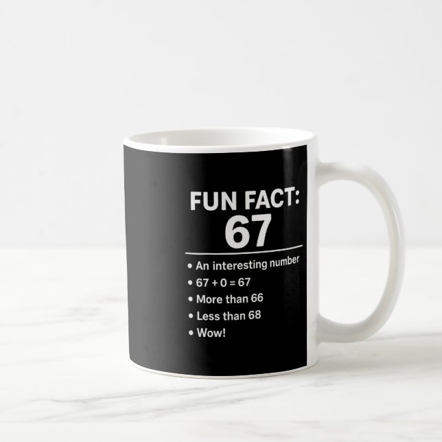 Caneca De Café 67 Meme Fato Divertido - Six Seven Geração Alpha Z (Direita)