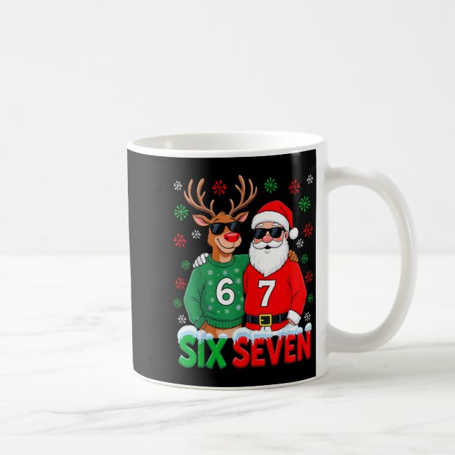 Caneca De Café 67 Meme Funny Christmas Santa Six Seven  (Direita)